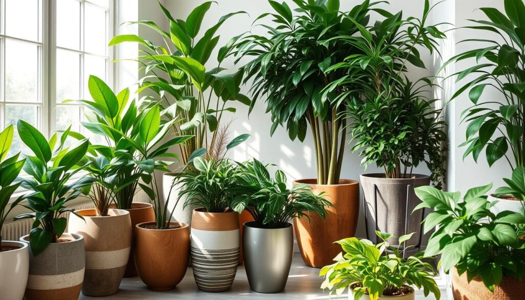 Large indoor plants in pots