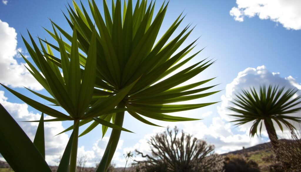 Yucca plant in sunlight