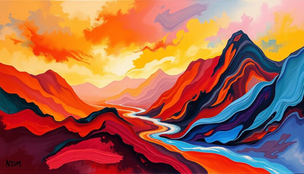 abstract landscape paintings