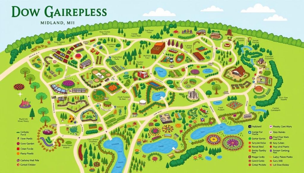 dow gardens map