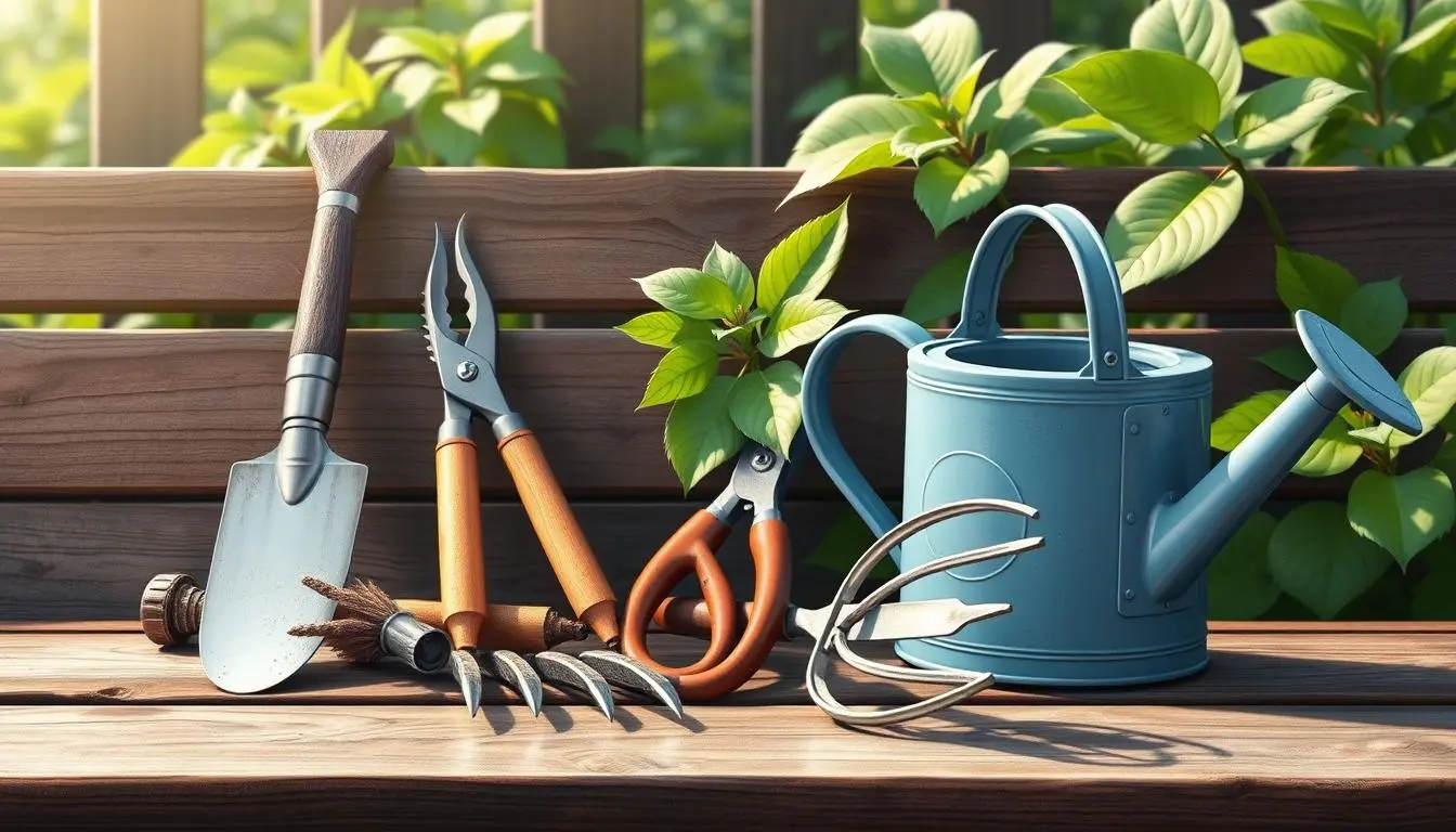 gardening tools drawing step by step