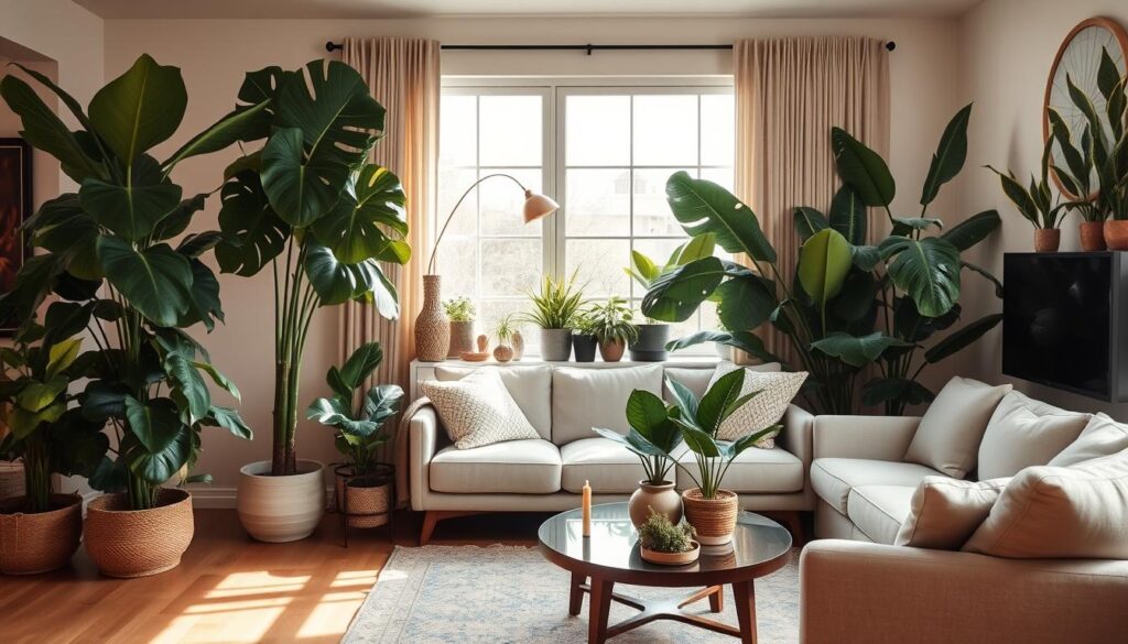 living room plants