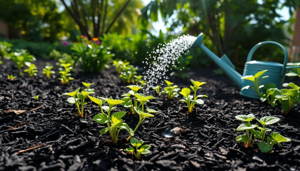 water conservation and mulch black