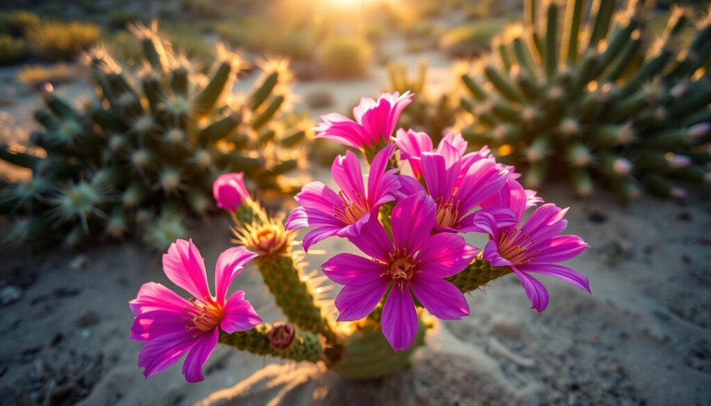 pink cactus flowers