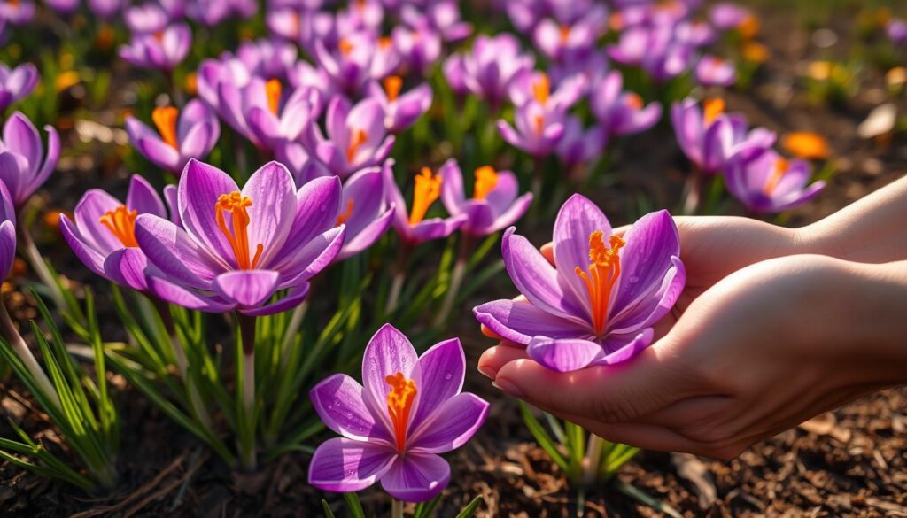 saffron harvesting