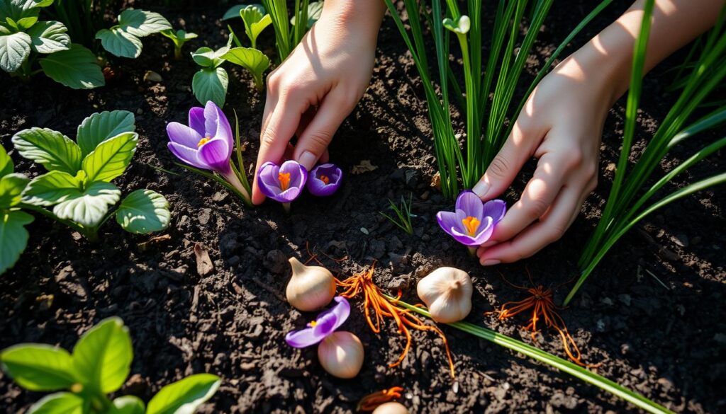 planting saffron bulbs