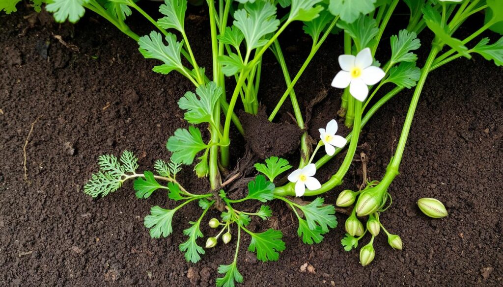 Cilantro Plant Growth Stages